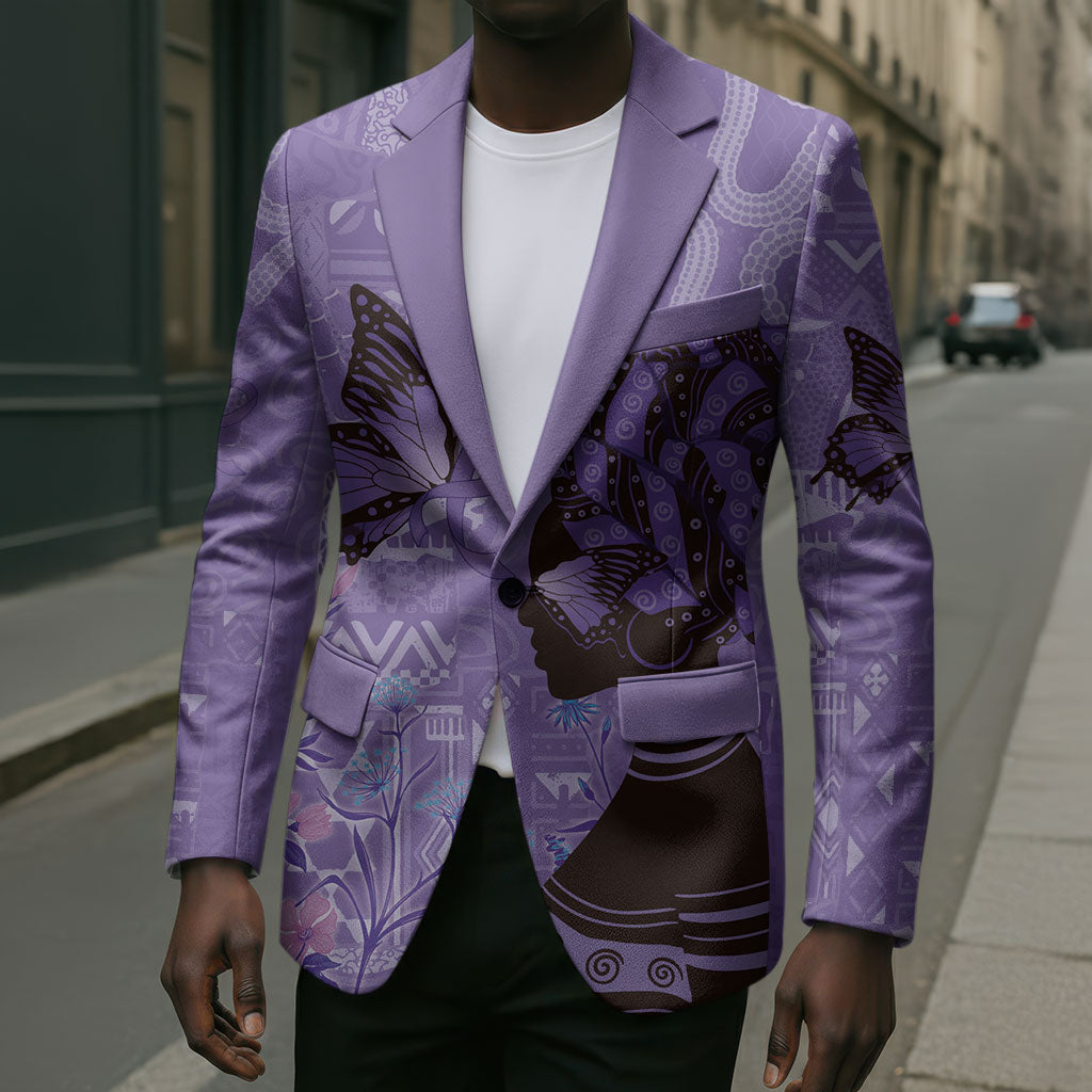 Lupus Awareness Afro Girl - Proud Survivor Blazer Ankara Pattern