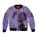 Lupus Awareness Afro Girl - Proud Survivor Bomber Jacket Ankara Pattern