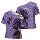 Lupus Awareness Afro Girl - Proud Survivor Cross Shoulder Shirt Ankara Pattern