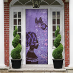 Lupus Awareness Afro Girl - Proud Survivor Door Cover Ankara Pattern