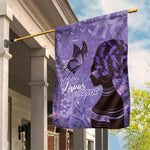 Lupus Awareness Afro Girl - Proud Survivor Garden Flag Ankara Pattern