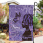 Lupus Awareness Afro Girl - Proud Survivor Garden Flag Ankara Pattern