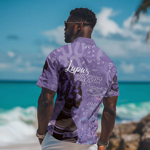 Lupus Awareness Afro Girl - Proud Survivor Hawaiian Shirt Ankara Pattern