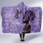Lupus Awareness Afro Girl - Proud Survivor Hooded Blanket Ankara Pattern