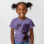 Lupus Awareness Afro Girl - Proud Survivor Kid T shirt Ankara Pattern