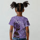Lupus Awareness Afro Girl - Proud Survivor Kid T shirt Ankara Pattern