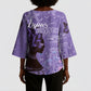 Lupus Awareness Afro Girl - Proud Survivor Kimono Sleeve Blouse Ankara Pattern
