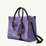 Lupus Awareness Afro Girl - Proud Survivor Leather Bag Ankara Pattern