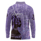 Lupus Awareness Afro Girl - Proud Survivor Long Sleeve Polo Shirt Ankara Pattern