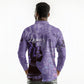 Lupus Awareness Afro Girl - Proud Survivor Long Sleeve Polo Shirt Ankara Pattern