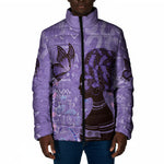 Lupus Awareness Afro Girl - Proud Survivor Padded Jacket Ankara Pattern