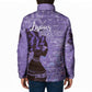 Lupus Awareness Afro Girl - Proud Survivor Padded Jacket Ankara Pattern
