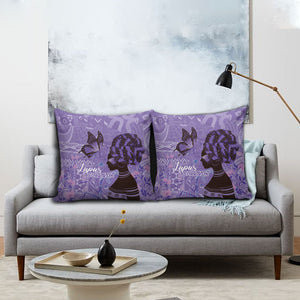 Lupus Awareness Afro Girl - Proud Survivor Pillow Cover Ankara Pattern