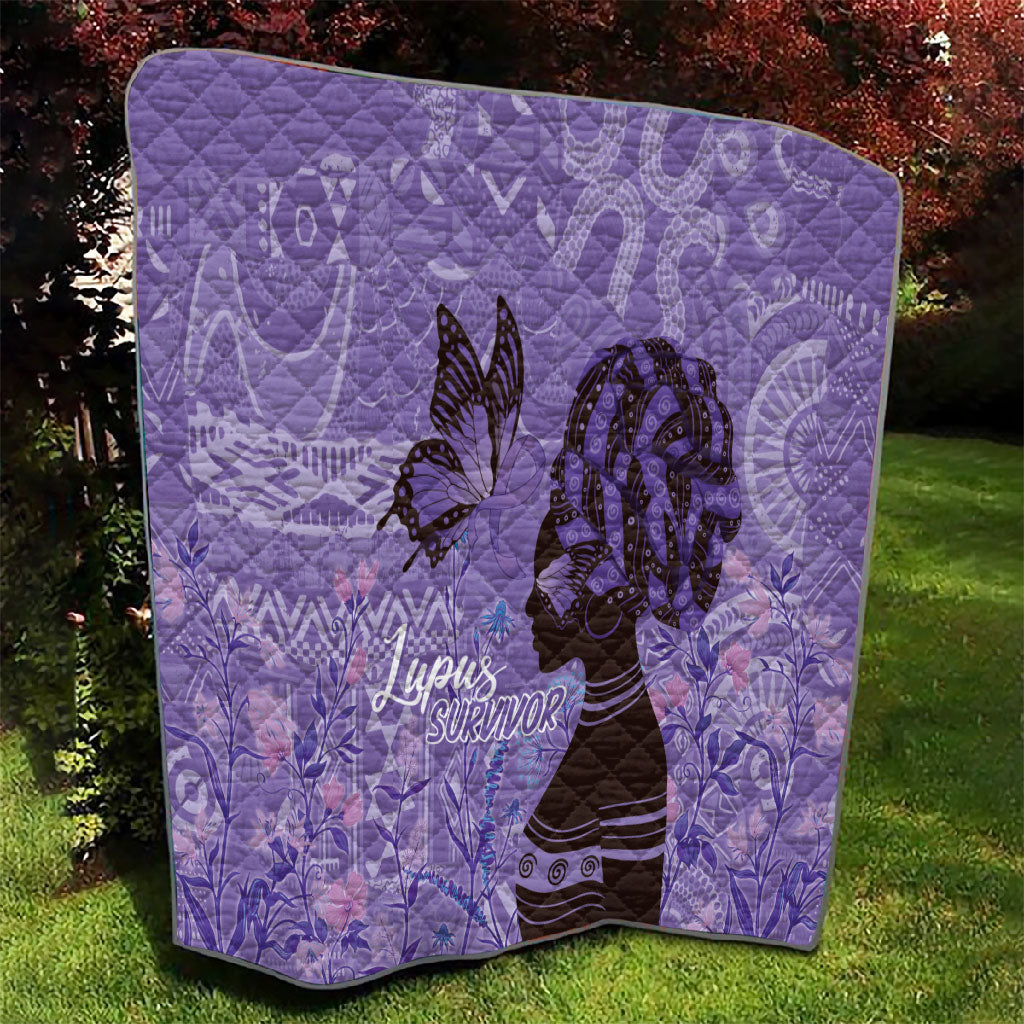 Lupus Awareness Afro Girl - Proud Survivor Quilt Ankara Pattern