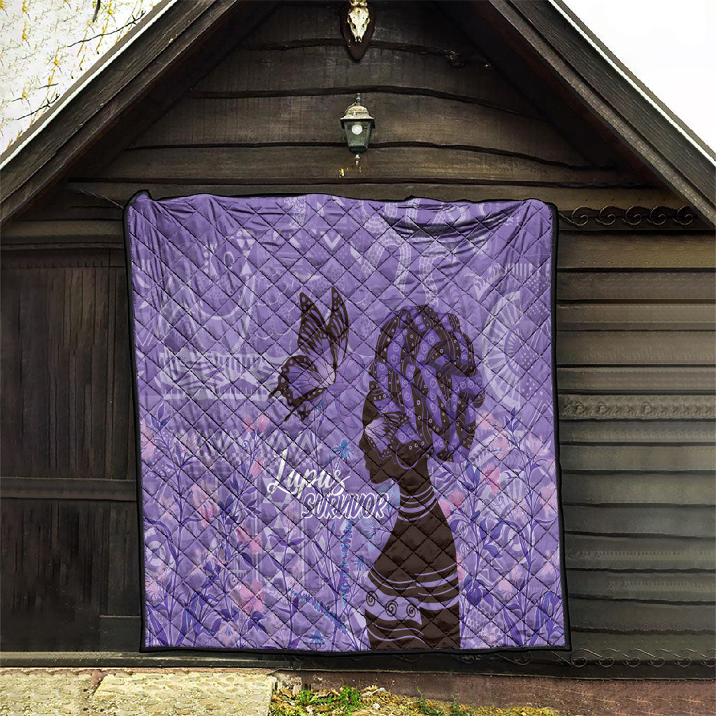 Lupus Awareness Afro Girl - Proud Survivor Quilt Ankara Pattern
