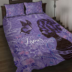 Lupus Awareness Afro Girl - Proud Survivor Quilt Bed Set Ankara Pattern