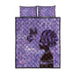 Lupus Awareness Afro Girl - Proud Survivor Quilt Bed Set Ankara Pattern
