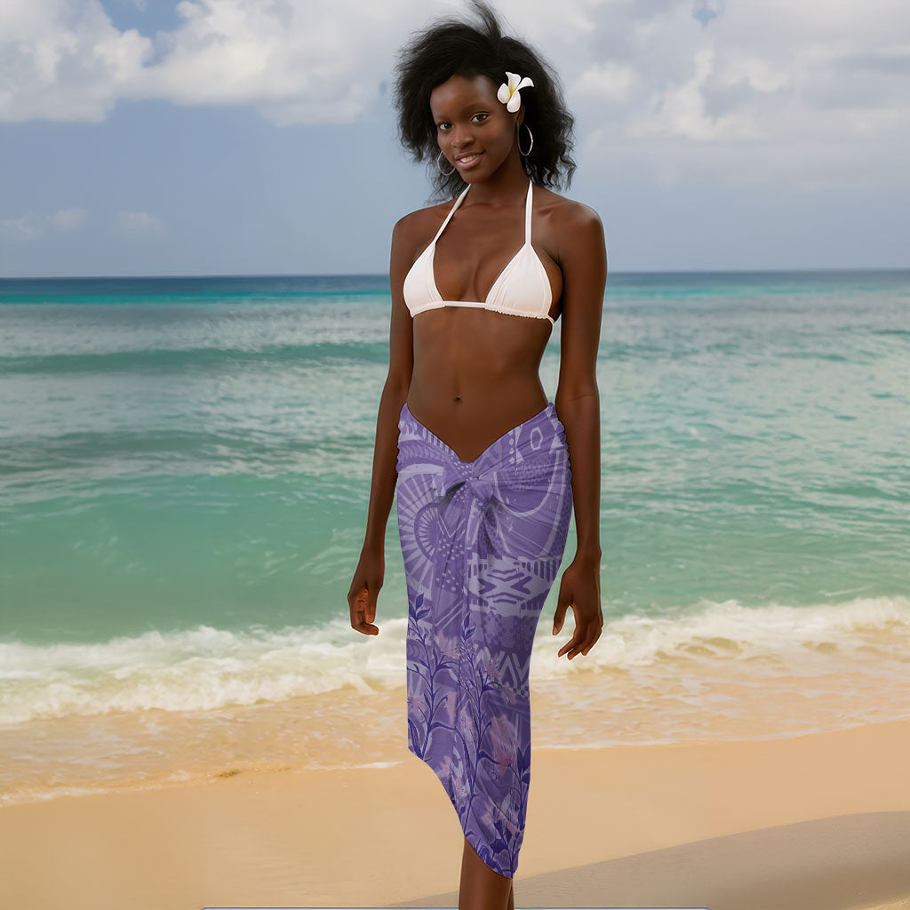 Lupus Awareness Afro Girl - Proud Survivor Sarong Ankara Pattern