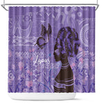 Lupus Awareness Afro Girl - Proud Survivor Shower Curtain Ankara Pattern