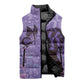Lupus Awareness Afro Girl - Proud Survivor Sleeveless Puffer Jacket Ankara Pattern