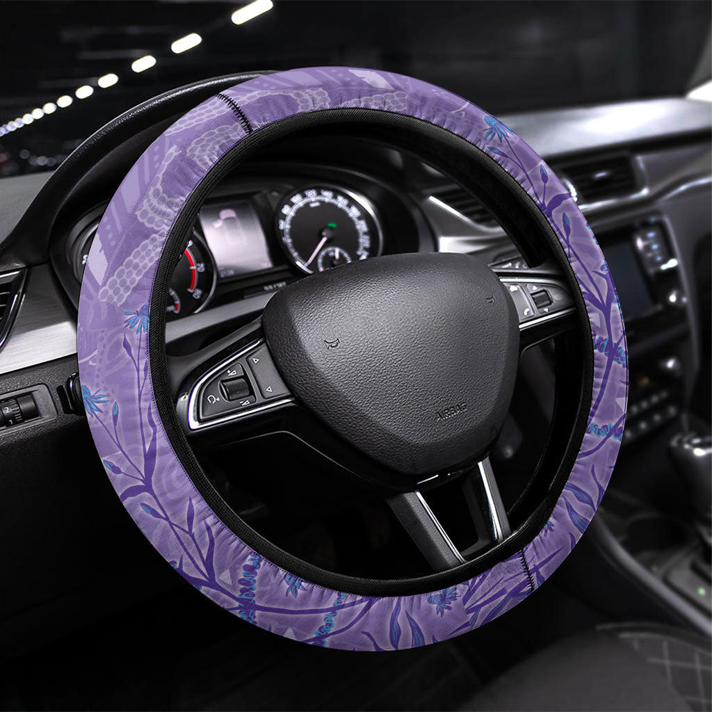 Lupus Awareness Afro Girl - Proud Survivor Steering Wheel Cover Ankara Pattern