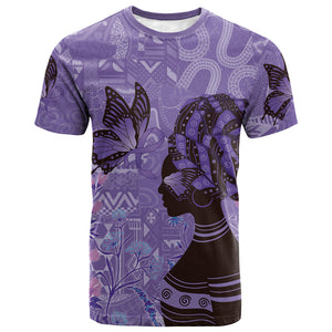 Lupus Awareness Afro Girl - Proud Survivor T shirt Ankara Pattern