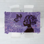 Lupus Awareness Afro Girl - Proud Survivor Tablecloth Ankara Pattern