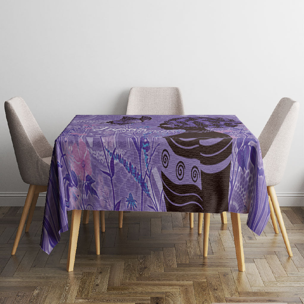 Lupus Awareness Afro Girl - Proud Survivor Tablecloth Ankara Pattern