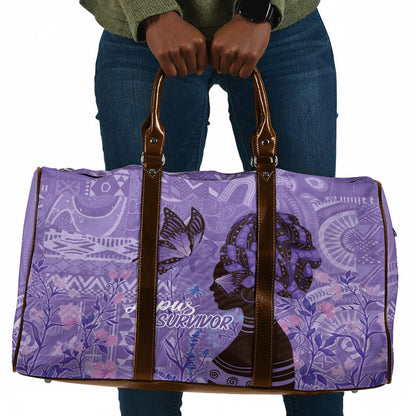 Lupus Awareness Afro Girl - Proud Survivor Travel Bag Ankara Pattern