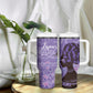 Lupus Awareness Afro Girl - Proud Survivor Tumbler With Handle Ankara Pattern