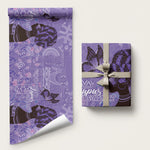 Lupus Awareness Afro Girl - Proud Survivor Wrapping Paper Ankara Pattern