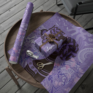 Lupus Awareness Afro Girl - Proud Survivor Wrapping Paper Ankara Pattern
