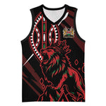 Kenya Personalized Lion Basketball Jersey Stylized Maasai Shield LT7