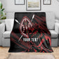 Kenya Personalized Lion Blanket Stylized Maasai Shield - African Pride