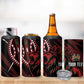 Kenya Personalized Lion 4 in 1 Can Cooler Tumbler Stylized Maasai Shield - African Pride