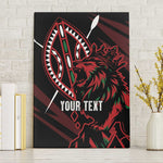Kenya Personalized Lion Canvas Wall Art Stylized Maasai Shield - African Pride