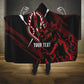 Kenya Personalized Lion Hooded Blanket Stylized Maasai Shield - African Pride