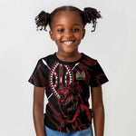 Kenya Personalized Lion Kid T shirt Stylized Maasai Shield - African Pride
