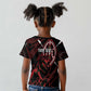 Kenya Personalized Lion Kid T shirt Stylized Maasai Shield - African Pride