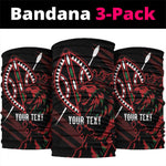 Kenya Personalized Lion Neck Gaiter Stylized Maasai Shield LT7