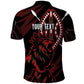 Kenya Personalized Lion Polo Shirt Stylized Maasai Shield - African Pride