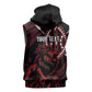 Kenya Personalized Lion Sleeveless Zip Hoodie Stylized Maasai Shield - African Pride