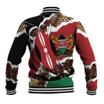 Kenya Baseball Jacket Mix Animal Skin Pattern Grunge Style - African Pride