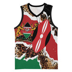 Kenya Basketball Jersey Mix Animal Skin Pattern Grunge Style LT7