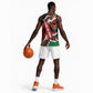 Kenya Basketball Jersey Mix Animal Skin Pattern Grunge Style LT7