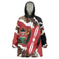 Kenya Kid Wearable Blanket Hoodie Mix Animal Skin Pattern Grunge Style - African Pride