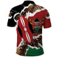 Kenya Polo Shirt Mix Animal Skin Pattern Grunge Style - African Pride