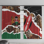 Kenya Window Curtain Mix Animal Skin Pattern Grunge Style - African Pride