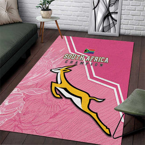 South Africa WC2026 Area Rug Springboks Special Pink