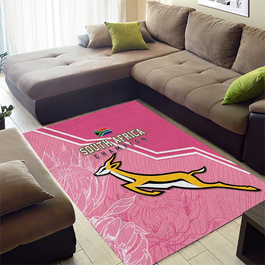 South Africa WC2026 Area Rug Springboks Special Pink